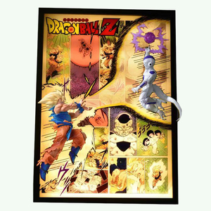Pósteres de Figuras de Anime 3D de Dragon Ball, Confrontación entre Felisa y <span class=keywords><strong>Goku</strong></span>, Figuras de Anime, Juguetes Coleccionables, Figura de Super Saiyan, Decoración - Product Image 1