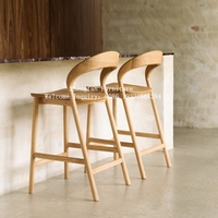 Nouvelle conception pour table de bar, café, hôtel, bar à domicile, chaise en bois de couleur bois brut, meubles en bois massif, chaises de salle à manger, chaises de bar de café