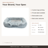 Coussin carré en peluche douce pour animaux de compagnie avec housse lavable, utilisable toute l'année pour chiens et chats, cinq tailles