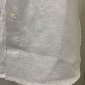 Camicette e camicie modeste <span class=keywords><strong>camicia</strong></span> <span class=keywords><strong>Oversize</strong></span> in cotone <span class=keywords><strong>di</strong></span> <span class=keywords><strong>lino</strong></span> bianco per donna - Product Image 3