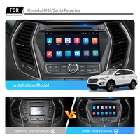 Lecteur Multimédia de Voiture Android avec Commande Vocale DVR pour Hyundai Santa Fe IX45, USB, Amplificateur DSP OBD2 TPMS MirrorLink Carplay
