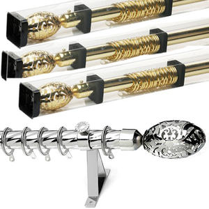 Tringles à rideaux en métal classiques avec embout sphérique, extensibles, livraison par courrier au Royaume-Uni, tringles <span class=keywords><strong>de</strong></span> <span class=keywords><strong>douche</strong></span>, commande par correspondance avec design sphérique, rails <span class=keywords><strong>de</strong></span> rideaux - Product Image 3