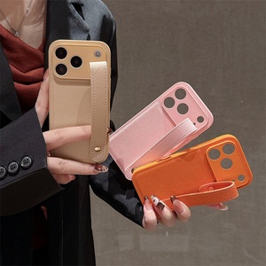 Funda de Cuero Premium de Color Sólido para Cámara de Teléfono, para iPhone 16, 15, 14 Plus, para iPhone 17 con Correa de Muñeca - Product Image 6