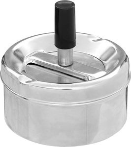 Cendrier extérieur haut de gamme en acier inoxydable résistant aux intempéries avec couvercle coupe-vent pour jardin, patio, bar, hôtel, usage commercial, personnalisable - Product Image 3
