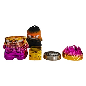 Molino de Especias Manual de Diseño Especial y Bonito a Precio de Fábrica, Molinillo de Hierbas de Aleación de Zinc Colorido de Estilo Clásico - Product Image 3