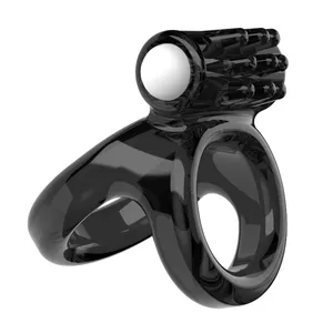 Anillo vibrador para pene, estimulador del clítoris, potente mejora de la erección del pene, eyaculación retardada, juguete sexual masculino