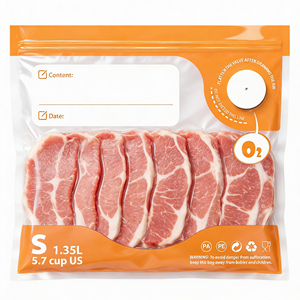 Sacs de conservation alimentaire réutilisables améliorés à succès avec fermeture éclair double couche et mini pompe à <span class=keywords><strong>vide</strong></span> pour la conservation des aliments - Product Image 1