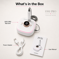 Machine à ongles professionnelle CM.NAIL S501PRO 40000 tr/min, perceuse à ongles sans balais, lime à ongles électrique 85W, ultra silencieuse, faible vibration, usage en salon