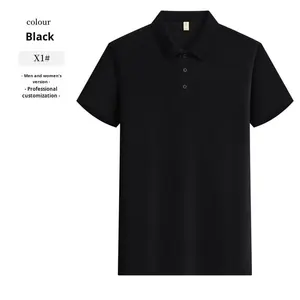 Camiseta <span class=keywords><strong>Polo</strong></span> de Trabajo de Verano con Cuello Camisero de Color Sólido, Manga Corta, Logotipo Bordado, Tejido de Punto Transpirable - Product Image 2