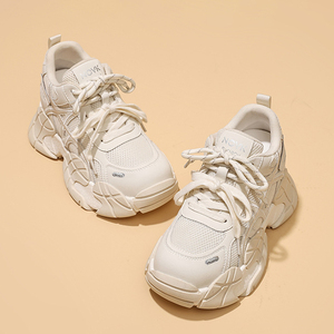 Baskets compensées épaisses pour femmes, style Dad Sneakers, Nouveautés Printemps 2026, Polyvalentes, Tendance, Chaussures de marche respirantes et confortables - Product Image 5