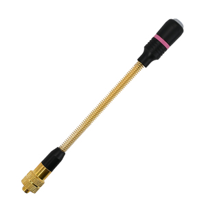Antena portátil V82L, suave, corta, dorada, UHF 400/470MHz, 2.15dBi, conector macho de 6.5 pulgadas para radios portátiles, uso en interiores y hoteles - Product Image 1