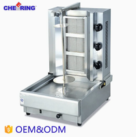 Oven Panggang Ayam Vertikal Stainless Steel 201/304 untuk Dapur Komersial, Mesin Rotisserie Gas, Kapasitas 12-16 Pcs, Hotel & Restoran