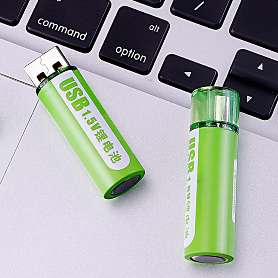 No.5 USB แบตเตอรี่ลิเธียมแบบชาร์จไฟได้ 1.5V 1800mWh แบตเตอรี่ลิเธียมความจุขนาดใหญ่แรงดันไฟฟ้าคงที่ชาร์จเร็ว