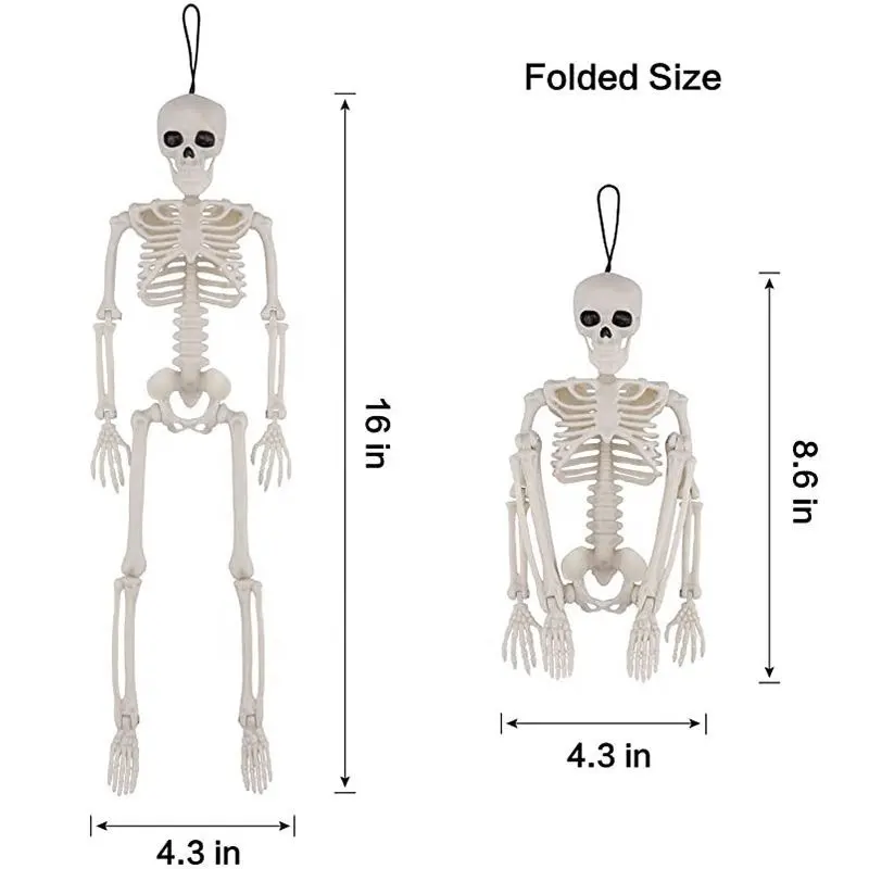 DAMAI vendita calda decorazioni scheletro umano di Halloween forniture per feste di Halloween Custom casa stregata oggetti di scena