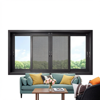Fenêtre coulissante verticale moderne en aluminium personnalisable avec double vitrage pour projets de construction de villas