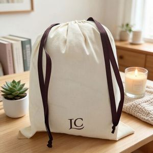 Promotion Eco-Friendly Cotton Drawstring Bag Custom Logo Printed Storage for Garment Shoe Gift <b>Underwear</b> Handbag Packaging - Product Image 2
