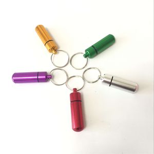 Bouteille à pilules créative en alliage d'aluminium, Mini boîte de rangement étanche et portable pour voyage, outils de survie en plein air, couleur aléatoire - Product Image 1