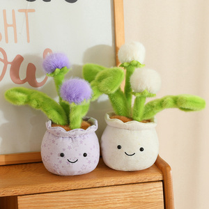 Peluche a Forma di Pianta di Dente di Leone in Vaso, Morbido Peluche Giocattolo, Bambola Compagna, Regali di Compleanno, Vendita Diretta dalla Fabbrica, Ingrosso - Product Image 2