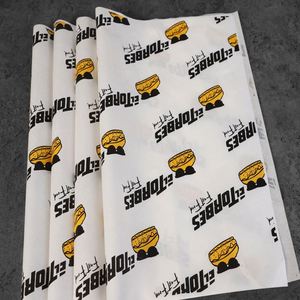 Papel Ecológico Impermeable y Resistente a la Grasa para Envasado de Alimentos, Personalizado con Logotipos, para Pan, Sándwiches, Hamburguesas y Burritos - Product Image 6