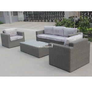 Bộ Sofa Hình Chữ U Cho Sân Vườn, Đồ Nội Thất Phòng Khách Ngoài Trời Bằng Mây Cho Sân Vườn - Product Image 3