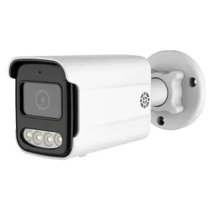 Câmera POE externa 8MP 5MP 4MP Câmera de segurança IP Poe 4k ip66 Fonte de luz dupla Áudio bidirecional 8mp POE IP Câmera de rede bala