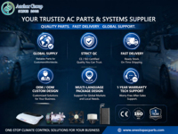 ACTECmax BC223 Conjunto de Evaporador Sin Escobillas 12V 24V 48V LHD RHD Motor BLDC Control Remoto Unidad de CA de Servicio Pesado para Camiones y Autobuses HVAC