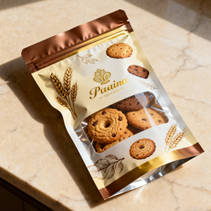 Emballages alimentaires refermables, sachets à fermeture éclair debout, sachets à fermeture éclair pour fruits secs, sachets auto-scellants verts vides pour aliments - Product Image 3