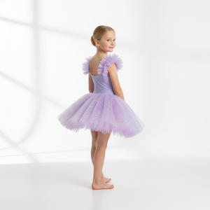 Robe de tutu de ballet lavande pour enfants, costume de ballerine violet pour filles, tutu professionnel pour scène et compétition - Product Image 4