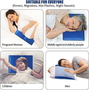 Tappetino Rinfrescante Estivo Grande con Gel, Cuscino Refrigerante per Sudorazioni Notturne, Emicranie, <span class=keywords><strong>Febbre</strong></span>, Scatti di Calore, Portatile, 3-5 Ore, Uso Domestico - Product Image 5