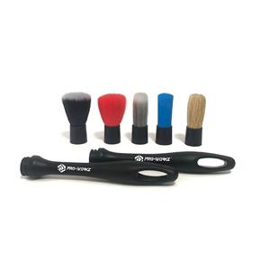 Kit de brosses de détaillage PROWORKZ ultra douces 5 pièces, poils de sanglier, microfibre, pour le <span class=keywords><strong>lavage</strong></span> de <span class=keywords><strong>voiture</strong></span>, l'intérieur, le compartiment moteur, les aérateurs - Product Image 5