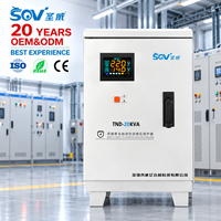 Régulateur de tension automatique (AVR) TND-20KVA à enroulement en cuivre, entrée 90-260V monophasé CA, affichage LCD