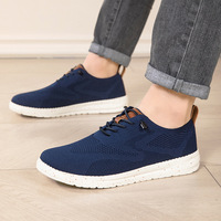 Chaussures décontractées pour hommes à enfiler, légères, en maille respirante, avec semelle EVA, bout rond, grande taille, pour l'été, avec coutures YZ091