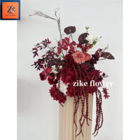 Arrangement floral artificiel multicolore en soie, fausse Phalaenopsis Anthurium, centre de table de mariage luxueux et haut de gamme