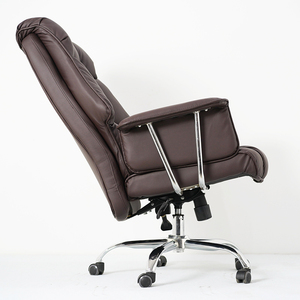 Sedia da Ufficio Ergonomica <span class=keywords><strong>in</strong></span> <span class=keywords><strong>Pelle</strong></span> PU <span class=keywords><strong>Marrone</strong></span> con Altezza Regolabile e Alta Capacità di Carico per Uso Domestico e d'Ufficio - Product Image 4