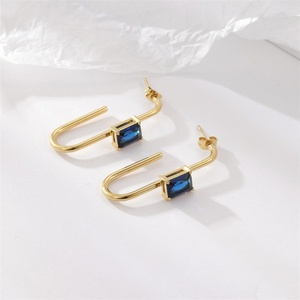 Simple Fashion CZ Zircon <b>Earring</b> Delicate Stainless Steel Geometric <b>Stud</b> <b>Earring</b> - Product Image 5