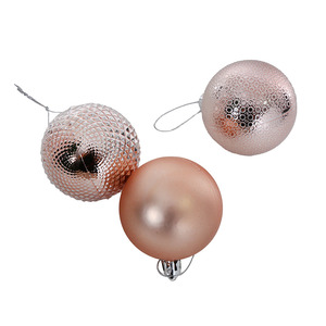 Decorazioni Natalizie Personalizzate in Plastica <span class=keywords><strong>Oro</strong></span> Rosa da 6cm, Ornamenti Moderni per <span class=keywords><strong>Albero</strong></span> di Natale - Product Image 5