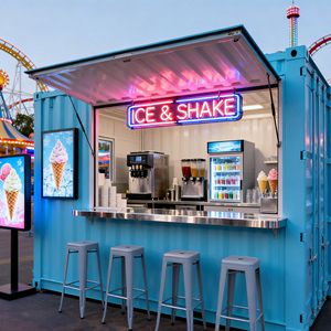 Cafetería-Bar Contemporánea en Contenedor Marítimo - Resistente y Duradero, Alta Utilización del Espacio - Product Image 4