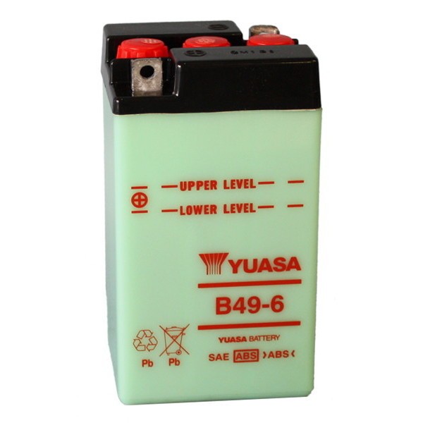 全新Yuasa B49-6 6V 8Ah 铅酸摩托车电池48Wh 意大利制造| Alibaba.com