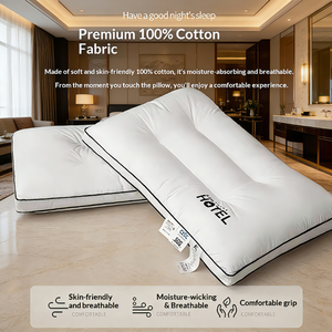 <span class=keywords><strong>Oreiller</strong></span> de cou minimaliste en coton écologique, personnalisé pour hôtels cinq étoiles, soutien lombaire, aide au sommeil, pour la maison - Product Image 5