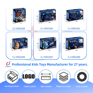 Lanzador de cohetes Chengji, bloques de construcción, proyección de pulverización 2 en 1, avión espacial, proyector espacial, linterna de juguete - Product Image 4