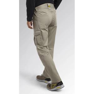 DIADORA UTILITY-702,177663-75012/L Pantalones en poliéster elástico, algodón y elastano sarga gris cáñamo PANTALÓN DE TRABAJO - Product Image 3