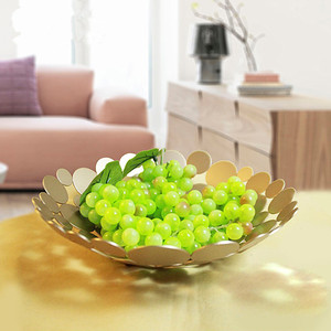 Luxury Gold Metal Fruit Bowl <strong>Storage</strong> Tray Home Decorative <strong>Accessories</strong> for Kitchen Table Ware - Product Image 3