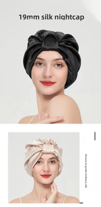 <span class=keywords><strong>Bonnet</strong></span> <span class=keywords><strong>de</strong></span> nuit et turban en soie <span class=keywords><strong>de</strong></span> mûrier pure torsadée – Mieux que le satin, anti-frisottis, pour usage quotidien toutes saisons - Product Image 3
