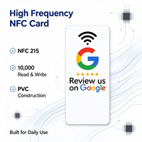 Support de table en acrylique NFC NTAG215 sans contact pour avis Google, carte d'affichage QR Code Tap to Review pour entreprises (hôtels, restaurants, salons)