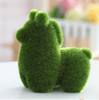 ZF-01 Pâques Décor Faux Lapin Cadeaux Petit Artificiel 3D Mousse Animaux Vert Flocage Sculpture pour Jardin Célébration Décorations