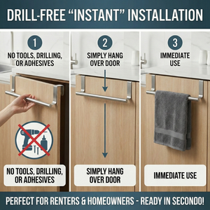 Portasciugamani da Armadio in Acciaio Inox Antiruggine Senza Foratura Personalizzabile all'Ingrosso - Product Image 5