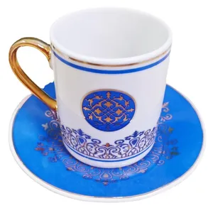 العربي تصدير إسبرسو السيراميك المشروبات الحاويات القهوة drinkware القصر الذهبي اليد الشاي مصغرة مصغرة طقم فناجين قهوة