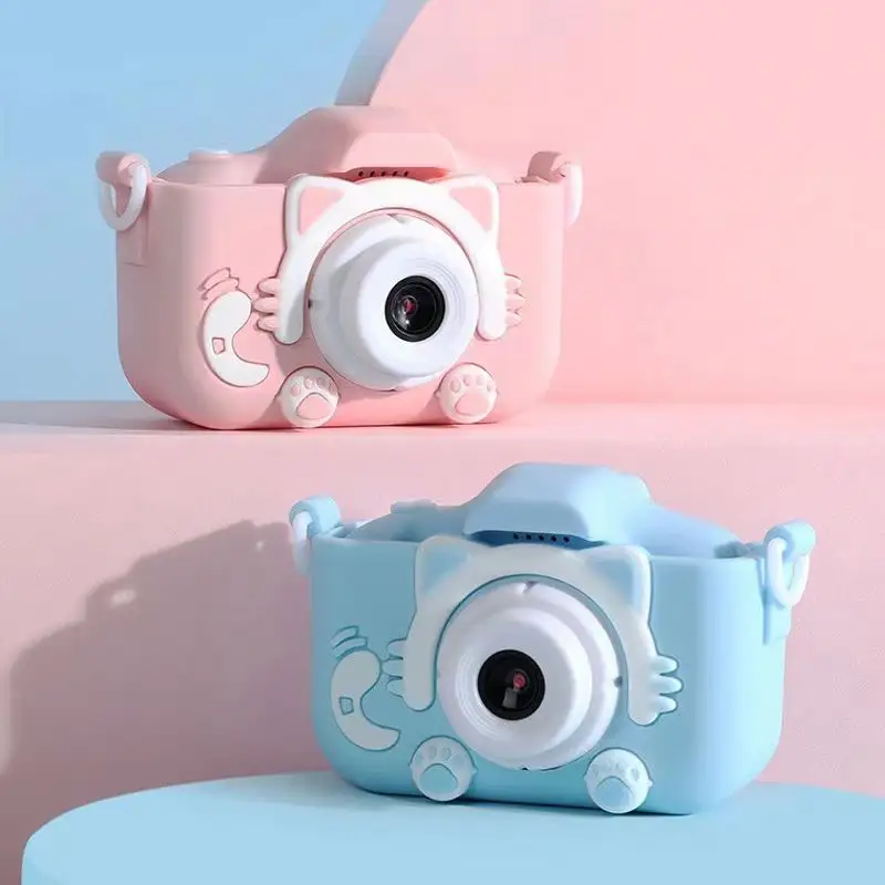 Kids Camera Toys 2 inch Screen HD Cartoon Kids Digital Camera Mini SLR Camera Cute Toy For Children Birthday Christmas Gifts