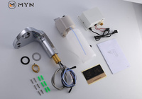 Meiyani capteur élégant intelligent intégré inductif en laiton chromé bleu LED lumière 2 en 1 robinet distributeur de savon