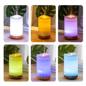 Bougie Machine Humidificateur Huile Essentielle Aroma Diffuseur Humidificateur Diffuseur avec Simulé Flamme <span class=keywords><strong>Nuit</strong></span> - Product Image 4